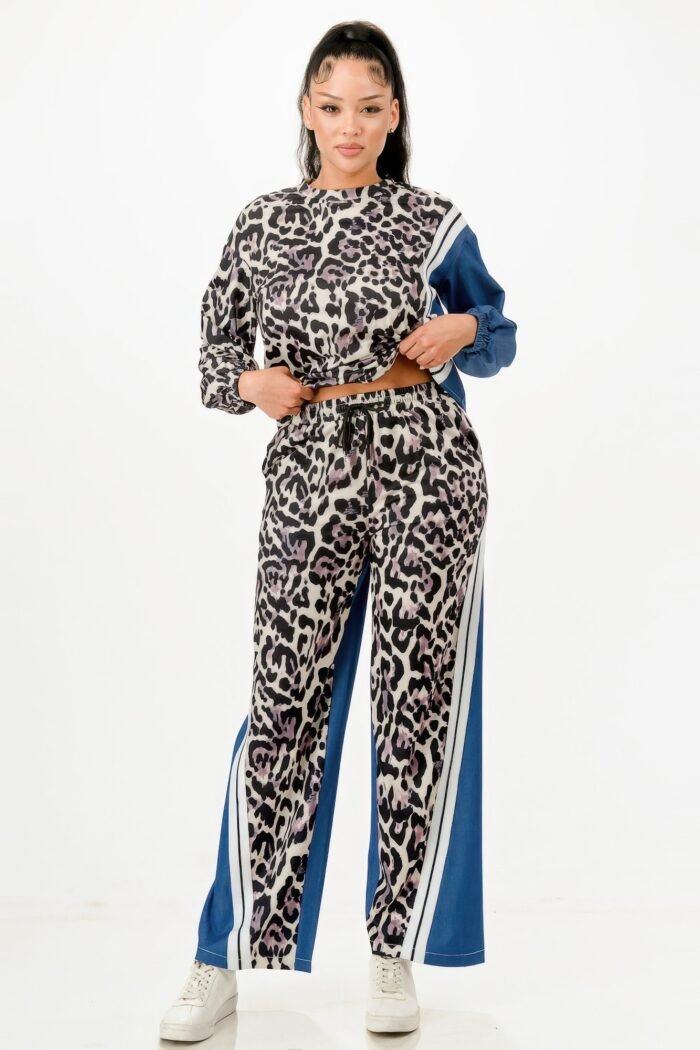 Leopard Denim Pants Set - Image 3