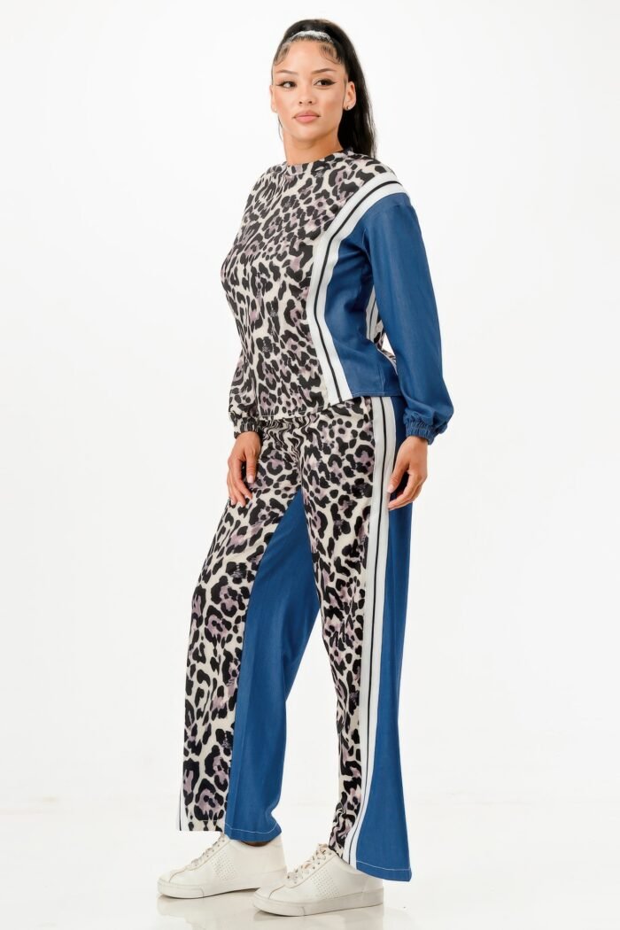 Leopard Denim Pants Set - Image 5