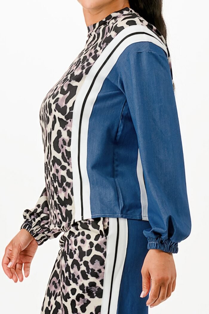 Leopard Denim Pants Set - Image 11