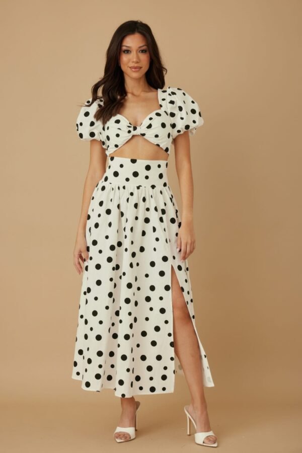 Ribbon Bow Polka Dots Two Piece Sets