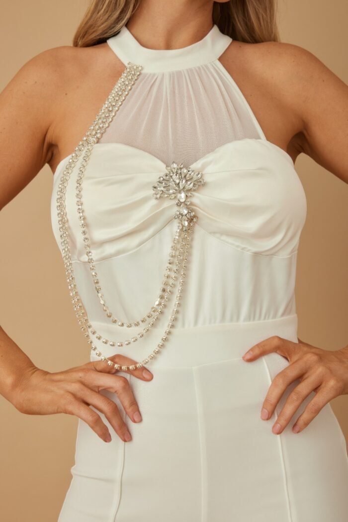 Halter Style Jumpsuit With Drag Chain - Image 6