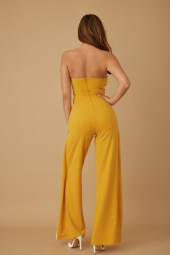 Double Flap Layer Strapless Jumpsuit