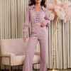Crochet Detailed Woven Top Fashon Jumpsuit