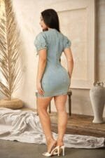 Cute Button Up Short Dress