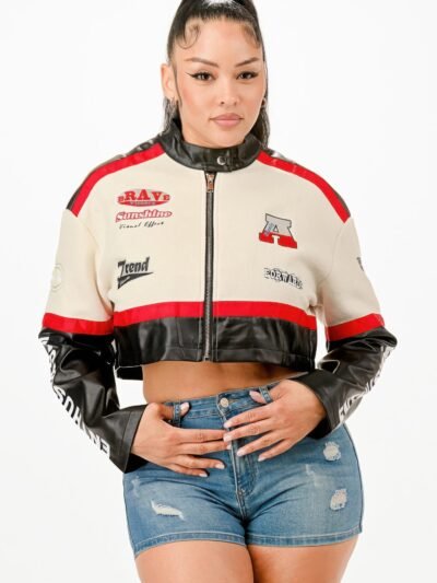 Colorblock Crop Jacket