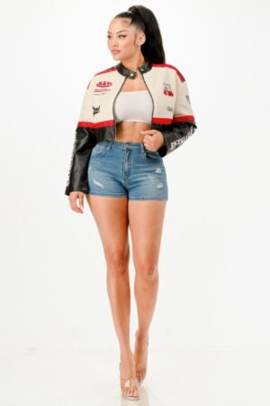 Colorblock Crop Jacket