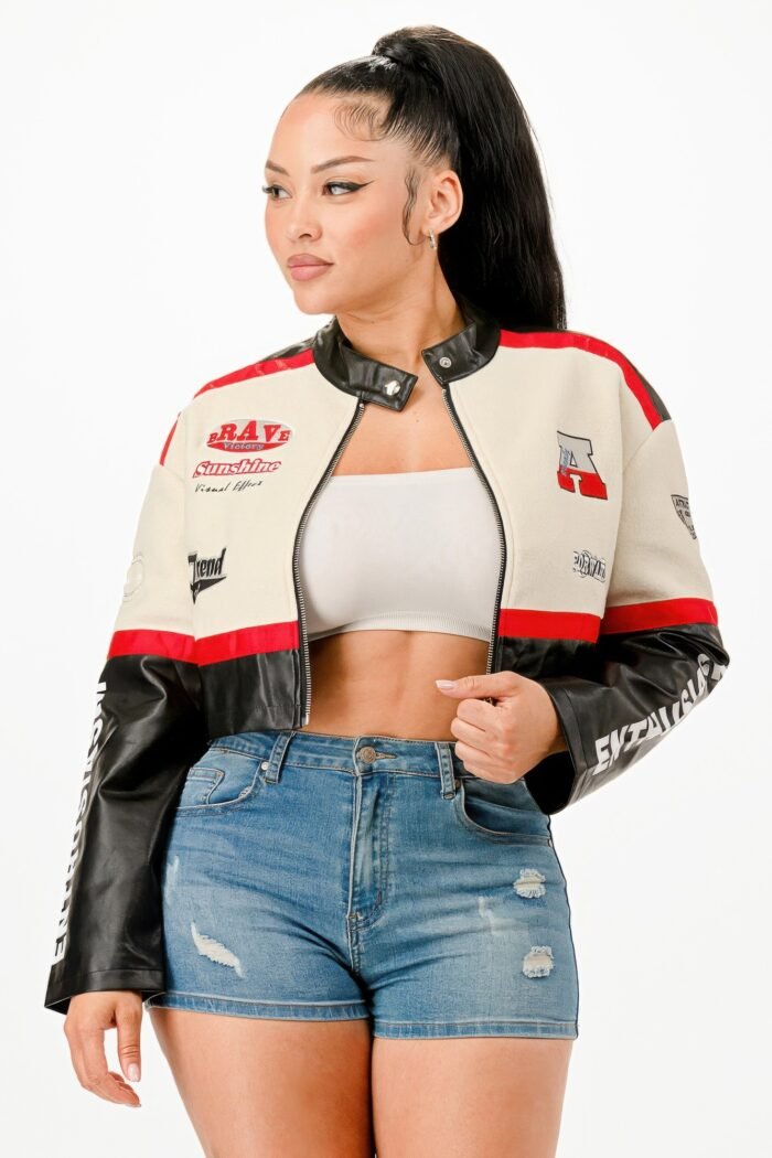 Colorblock Crop Jacket - Image 3