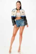 Colorblock Crop Jacket - Image 7