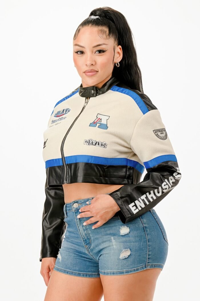 Colorblock Crop Jacket - Image 8