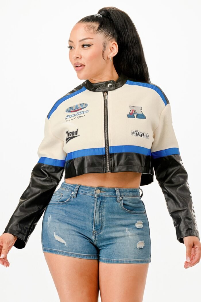 Colorblock Crop Jacket - Image 9