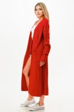 Cable Sweater Long Cardigan - Image 5