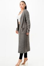Cable Sweater Long Cardigan - Image 10