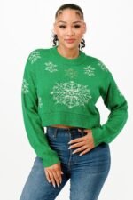 Cropped Christmas Sweater - Image 2