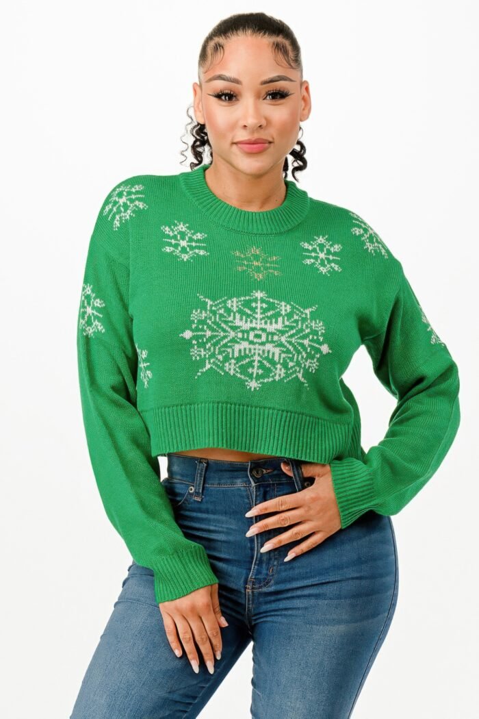 Cropped Christmas Sweater - Image 2