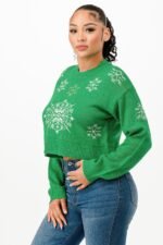 Cropped Christmas Sweater - Image 3