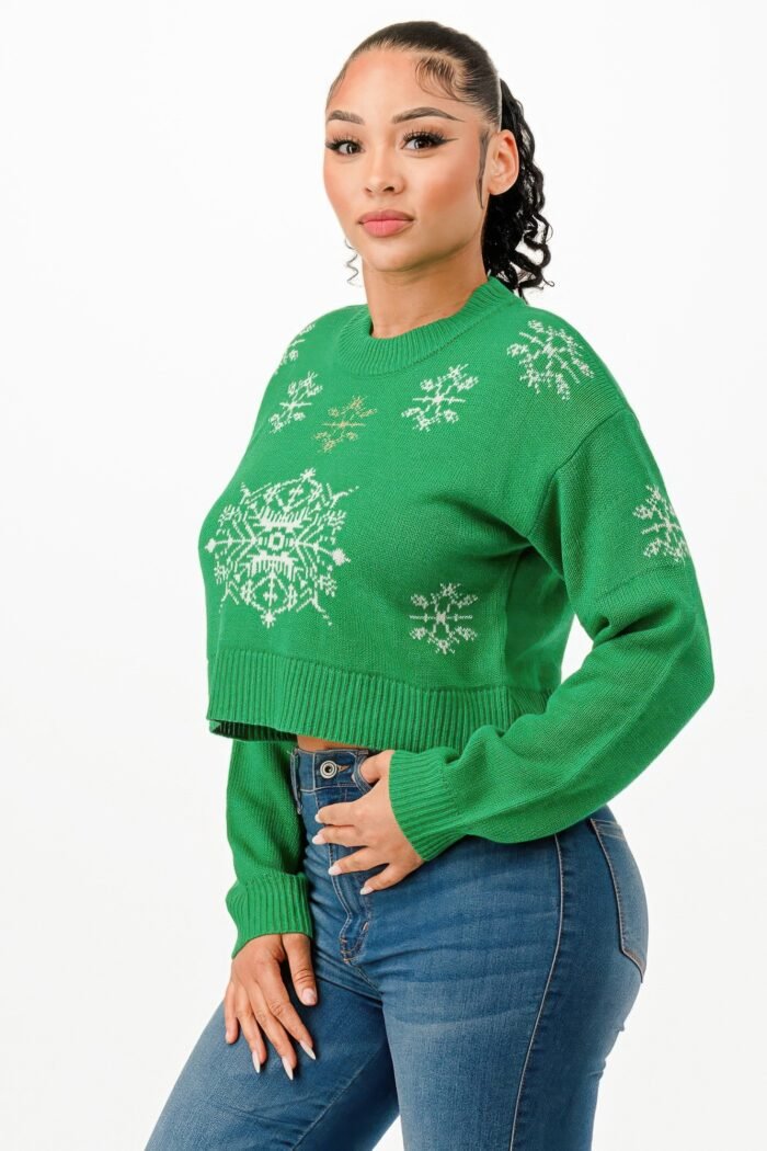 Cropped Christmas Sweater - Image 3