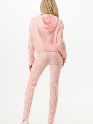Cable Hoodie Sweater 2pcs Set