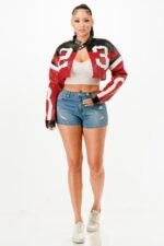 Cropped Moto Jacket - Image 5
