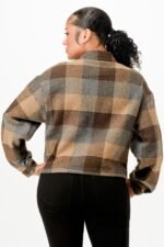 Cropped Flannel Jacket - Image 4