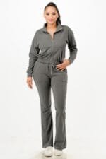 Soft Zipup Track Suit Set