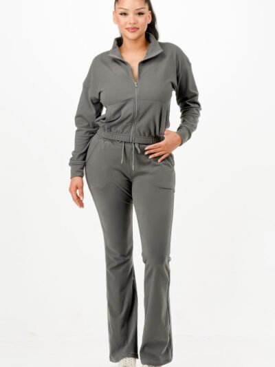 Soft Zipup Track Suit Set