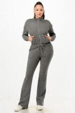 Soft Zipup Track Suit Set