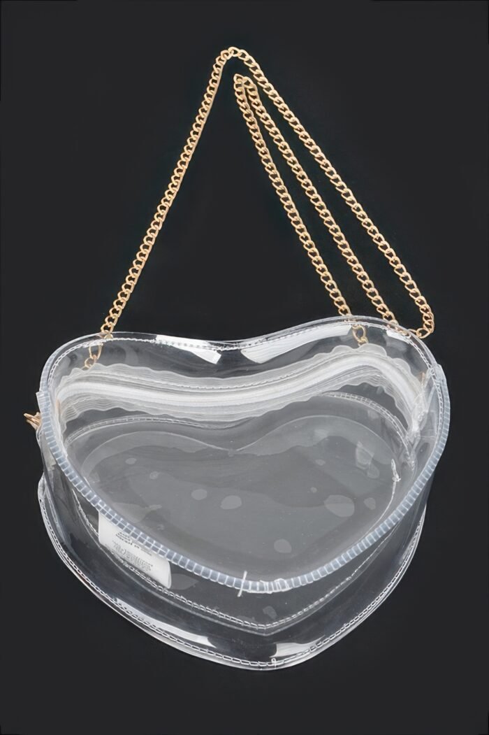 Clear Heart Shape Crossbody Bag - Image 3