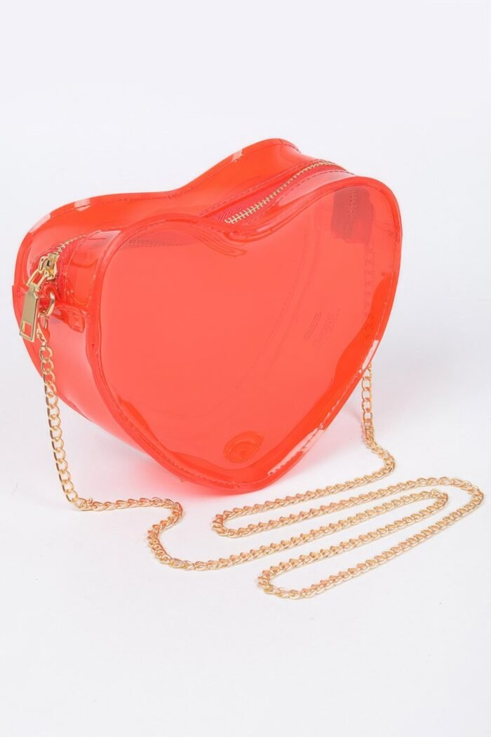 Clear Heart Shape Crossbody Bag - Image 5