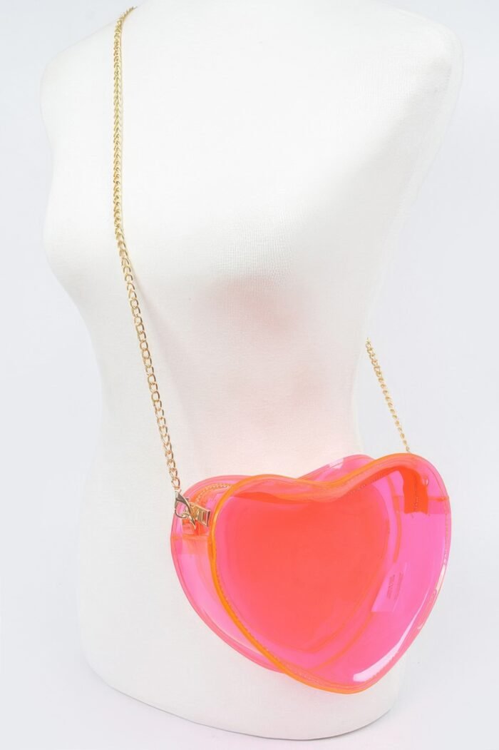 Clear Heart Shape Crossbody Bag - Image 7