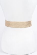 Metallic Stretch Plus Size Belt Pearl Metal Bucklt - Image 3