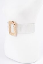 Rectangle Metal Buckle Plus Size Clear Belt - Image 2