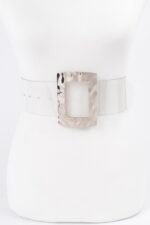Rectangle Metal Buckle Plus Size Clear Belt - Image 5