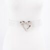 Heart Shape Metal Buckle Plus Size Clear Belt