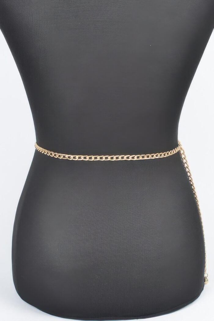 Multi Layered Metal Plus Size Chain Belt - Image 3