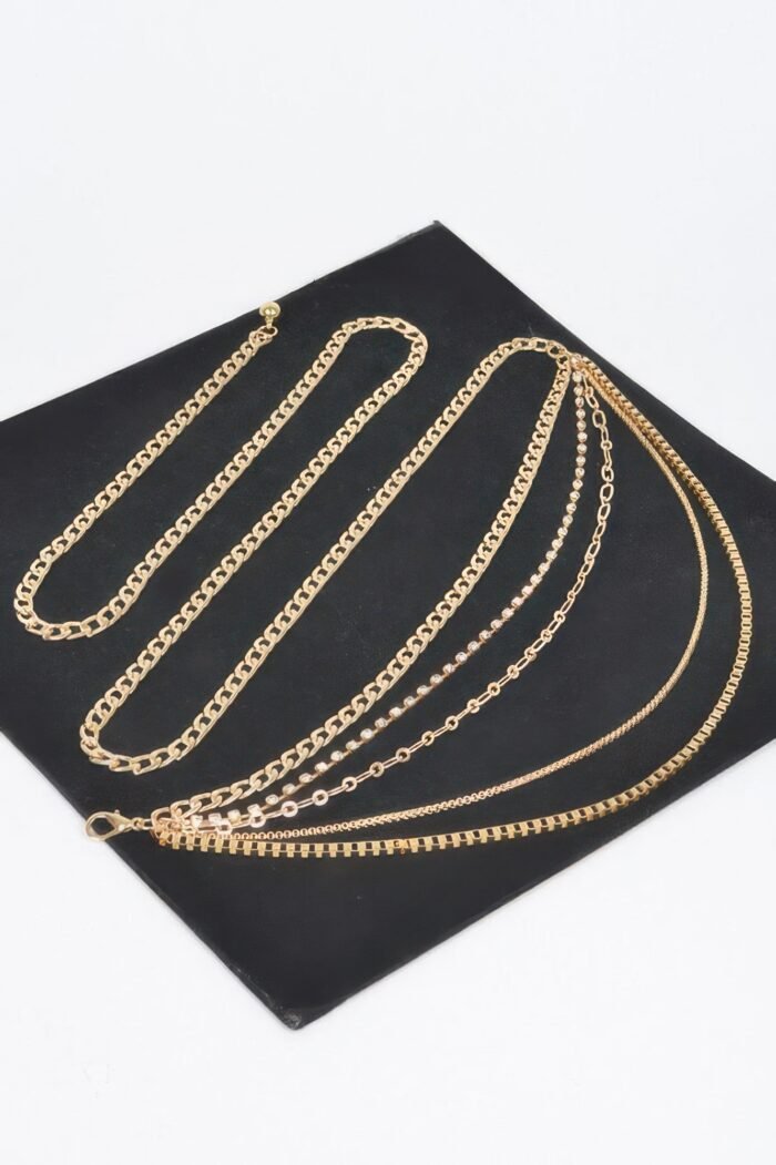 Multi Layered Metal Plus Size Chain Belt - Image 4