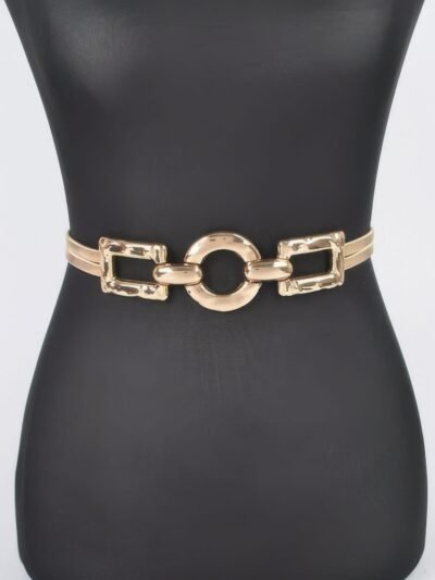 Hammered Metal Buckle Plus Size Stretch Belt Hammered Metal Buckle Plus Size Stretch Belt