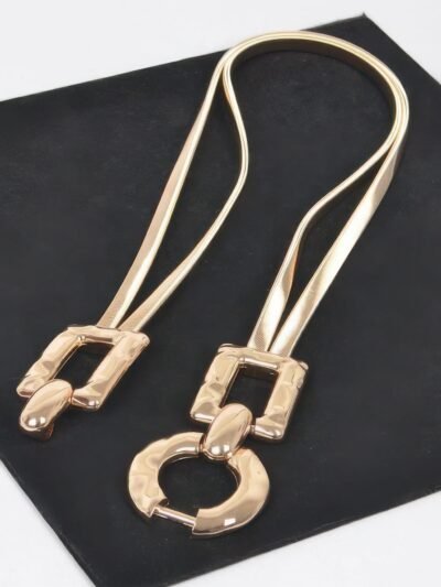 Hammered Metal Buckle Plus Size Stretch Belt Hammered Metal Buckle Plus Size Stretch Belt