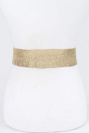 Wide Metal Buckle Plus Size Clear Belt