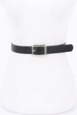 Simple Square Buckle Faux Leather Belt - Image 4