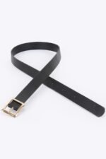 Simple Square Buckle Faux Leather Belt - Image 5