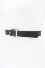 Simple Square Buckle Faux Leather Belt - Image 8