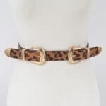 Leopard Three Pieces Metal Buckle Belt