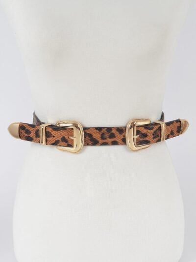 Leopard Three Pieces Metal Buckle Belt