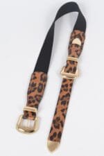 Leopard Three Pieces Metal Buckle Belt