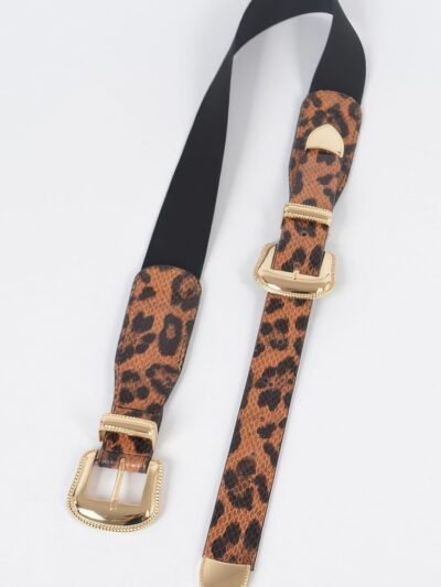 Leopard Three Pieces Metal Buckle Belt Leopard Three Pieces Metal Buckle Belt