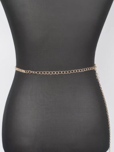 Rhinestone Heart Chain Belt Rhinestone Heart Chain Belt
