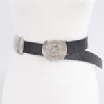 Western Style Belt With Turquoise