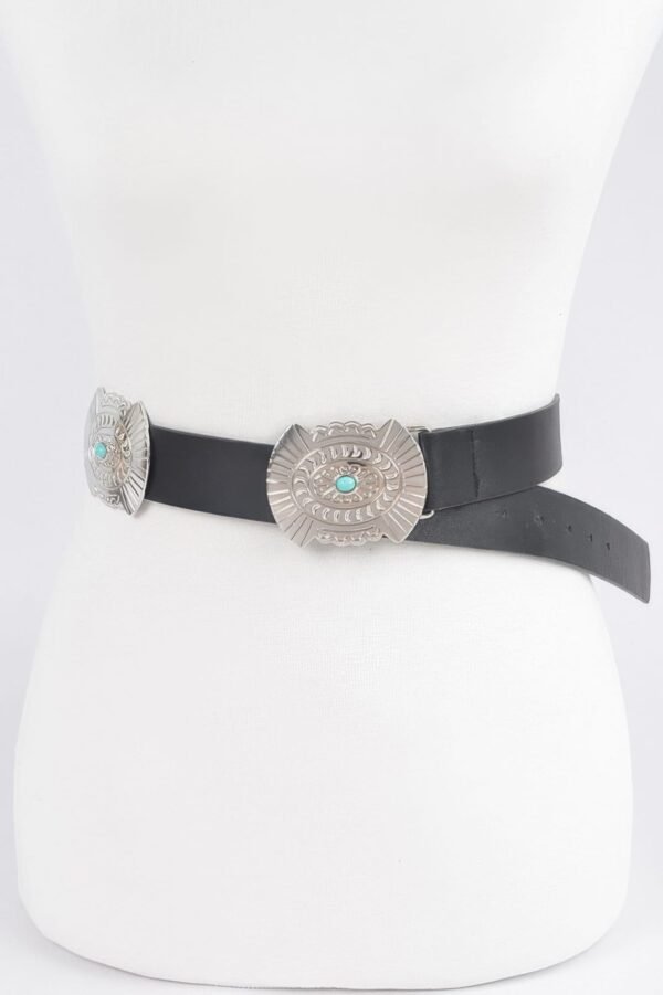 Western Style Belt With Turquoise