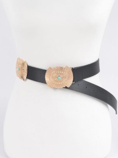 Western Style Belt With Turquoise Western Style Belt With Turquoise