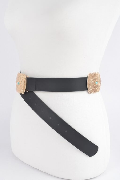 Western Style Belt With Turquoise